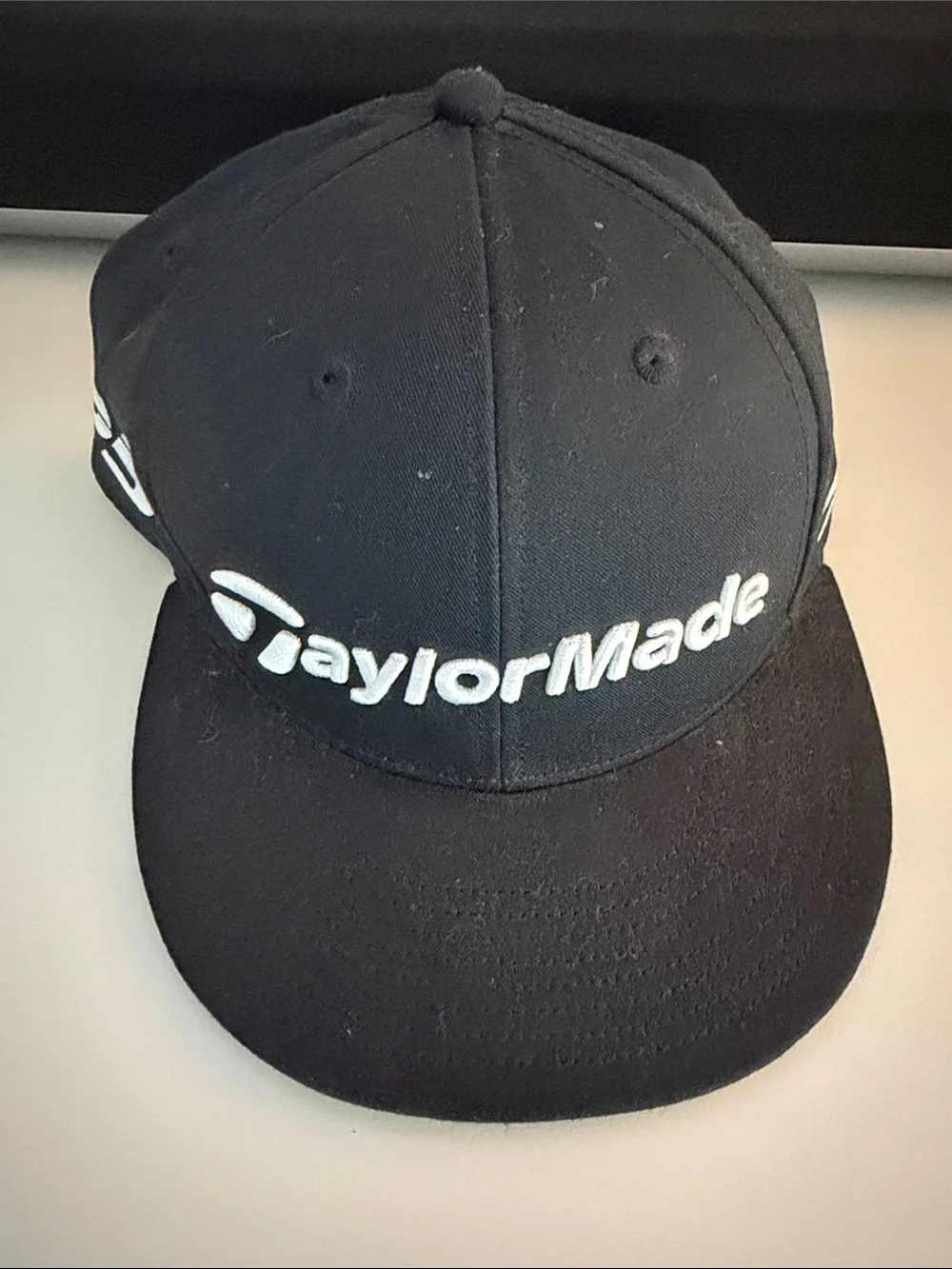 TaylorMade Black Hat with White Logo